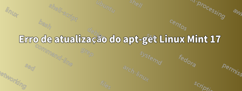 Erro de atualização do apt-get Linux Mint 17