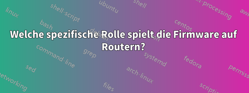 Welche spezifische Rolle spielt die Firmware auf Routern?