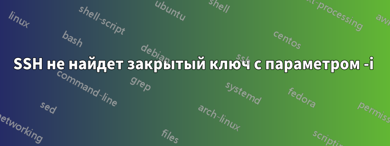 SSH не найдет закрытый ключ с параметром -i