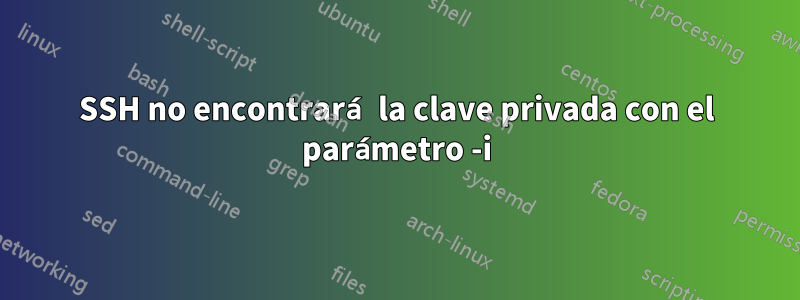 SSH no encontrará la clave privada con el parámetro -i