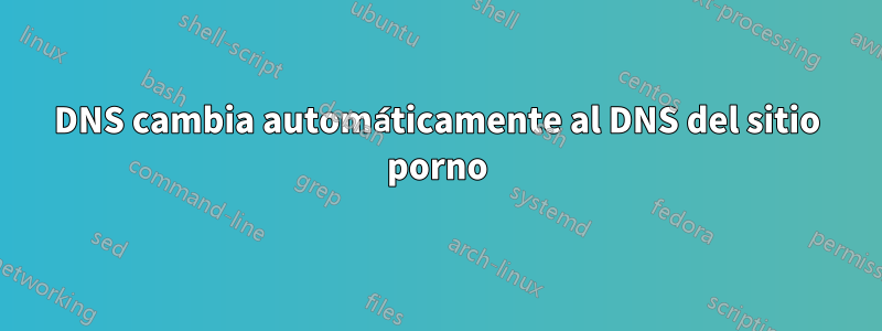 DNS cambia automáticamente al DNS del sitio porno