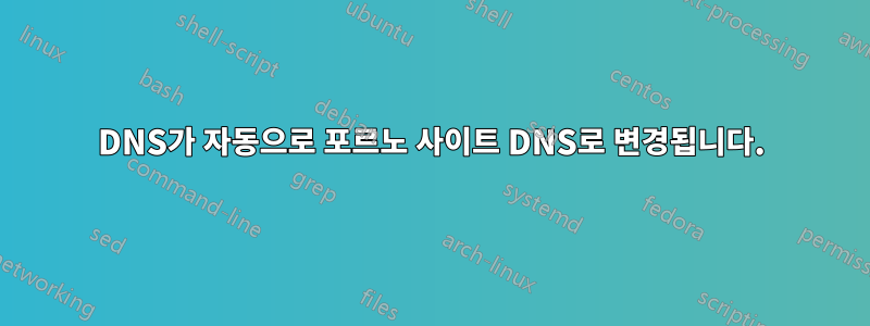 DNS가 자동으로 포르노 사이트 DNS로 변경됩니다.