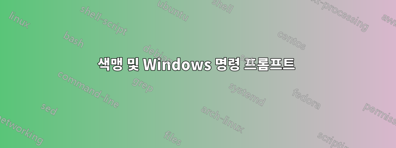 색맹 및 Windows 명령 프롬프트