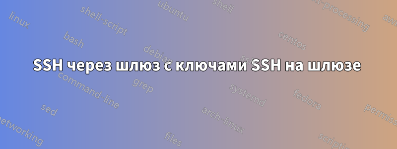 SSH через шлюз с ключами SSH на шлюзе