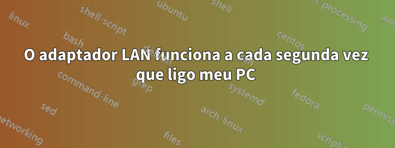 O adaptador LAN funciona a cada segunda vez que ligo meu PC