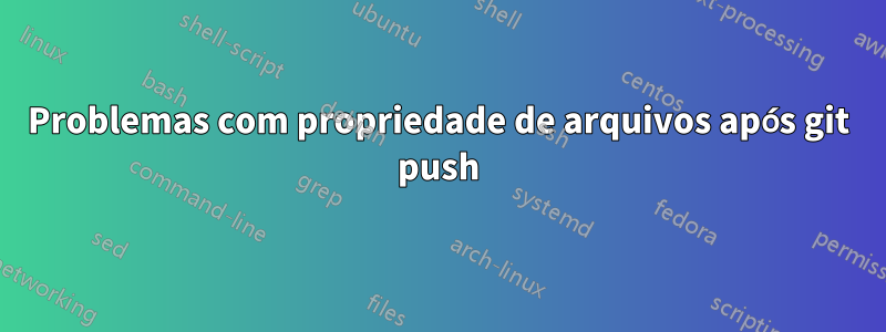 Problemas com propriedade de arquivos após git push