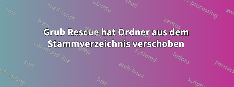 Grub Rescue hat Ordner aus dem Stammverzeichnis verschoben