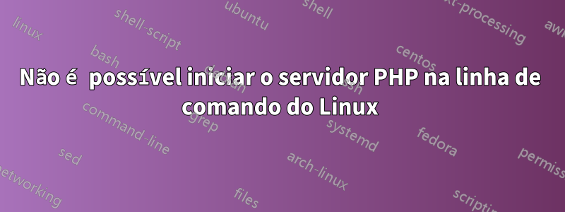 Não é possível iniciar o servidor PHP na linha de comando do Linux