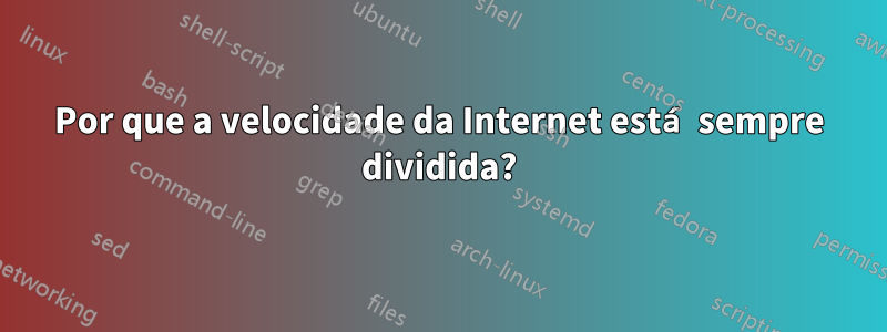 Por que a velocidade da Internet está sempre dividida?