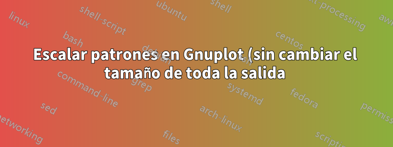 Escalar patrones en Gnuplot (sin cambiar el tamaño de toda la salida)