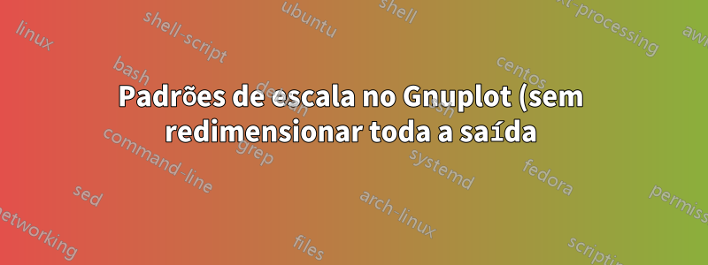 Padrões de escala no Gnuplot (sem redimensionar toda a saída)