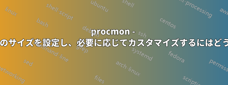 procmon - バッキングファイルのサイズを設定し、必要に応じてカスタマイズするにはどうすればよいですか?