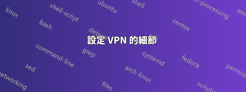 設定 VPN 的細節