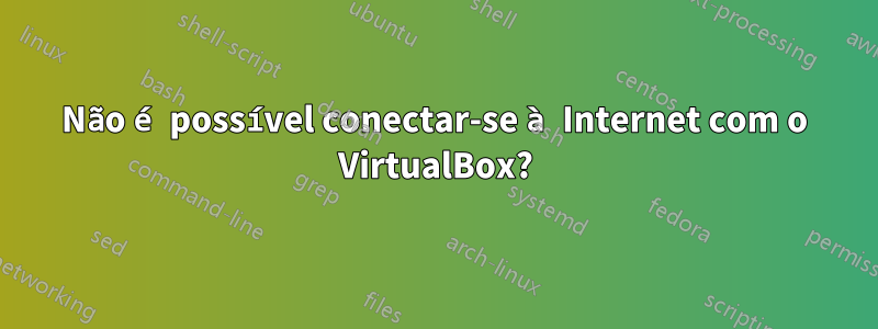 Não é possível conectar-se à Internet com o VirtualBox?