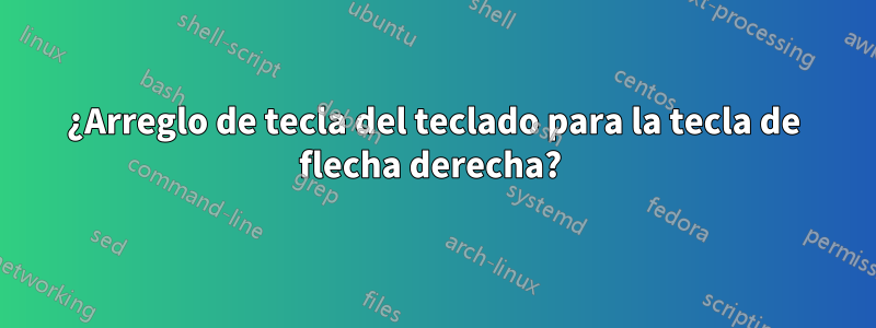 ¿Arreglo de tecla del teclado para la tecla de flecha derecha? 