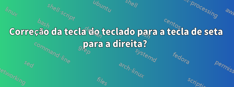 Correção da tecla do teclado para a tecla de seta para a direita? 