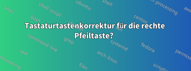 Tastaturtastenkorrektur für die rechte Pfeiltaste? 