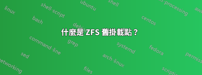 什麼是 ZFS 舊掛載點？