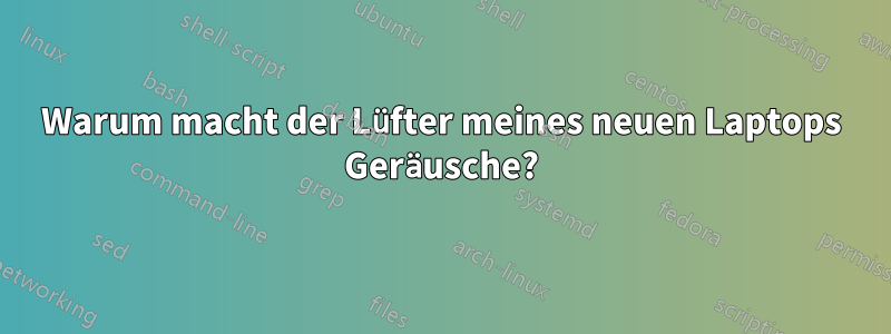 Warum macht der Lüfter meines neuen Laptops Geräusche?