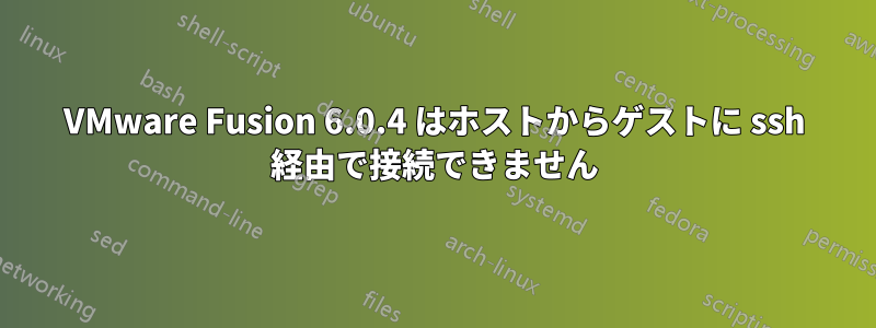 VMware Fusion 6.0.4 はホストからゲストに ssh 経由で接続できません