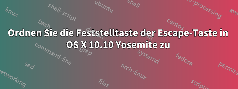 Ordnen Sie die Feststelltaste der Escape-Taste in OS X 10.10 Yosemite zu