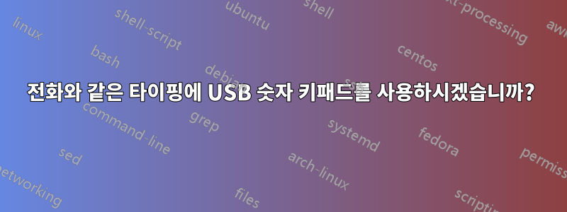 전화와 같은 타이핑에 USB 숫자 키패드를 사용하시겠습니까?