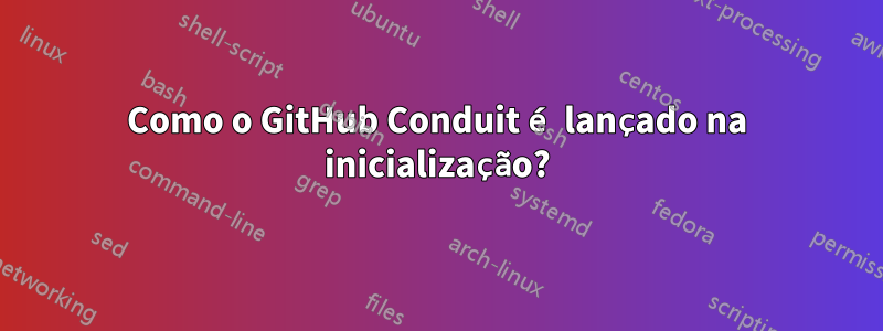 Como o GitHub Conduit é lançado na inicialização?
