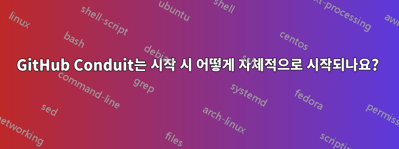 GitHub Conduit는 시작 시 어떻게 자체적으로 시작되나요?