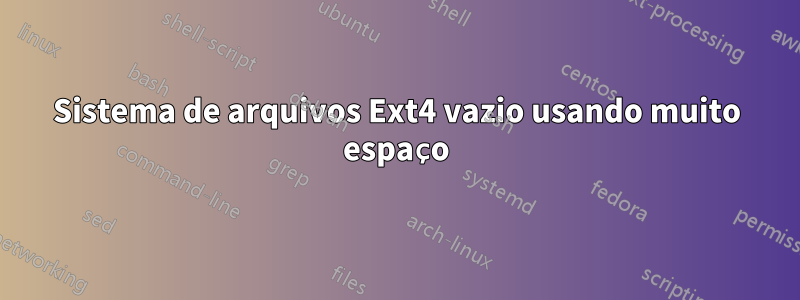 Sistema de arquivos Ext4 vazio usando muito espaço