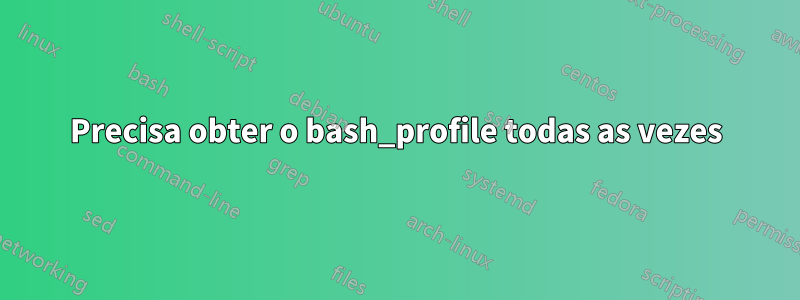 Precisa obter o bash_profile todas as vezes