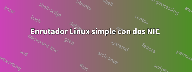 Enrutador Linux simple con dos NIC