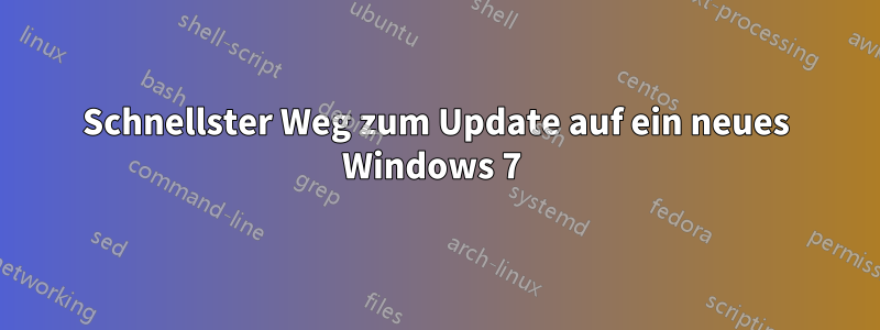 Schnellster Weg zum Update auf ein neues Windows 7 