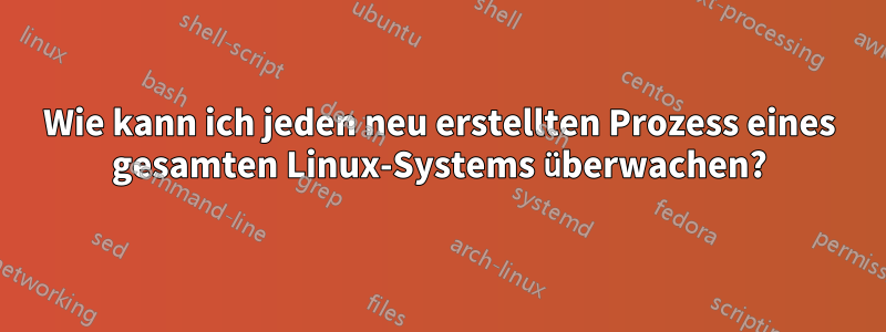 Wie kann ich jeden neu erstellten Prozess eines gesamten Linux-Systems überwachen?