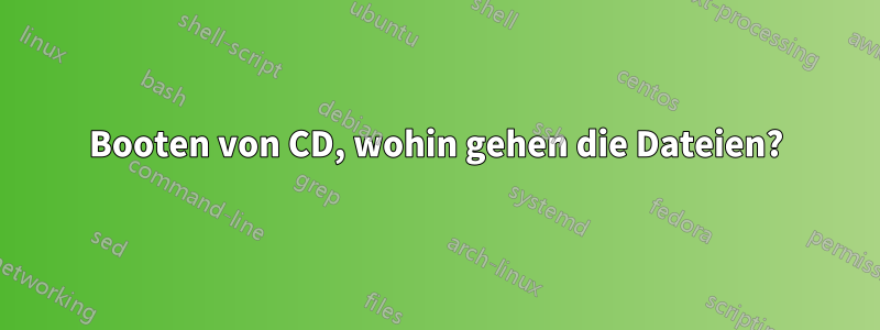 Booten von CD, wohin gehen die Dateien?