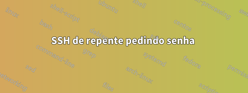 SSH de repente pedindo senha