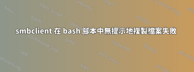 smbclient 在 bash 腳本中無提示地複製檔案失敗