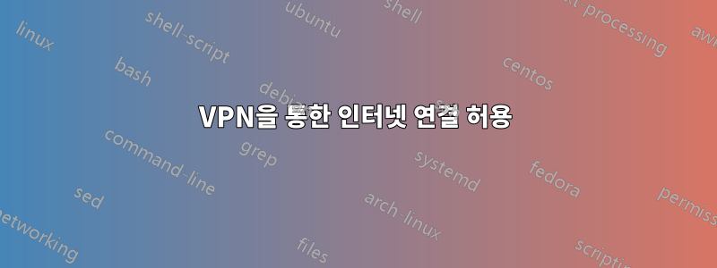 VPN을 통한 인터넷 연결 허용