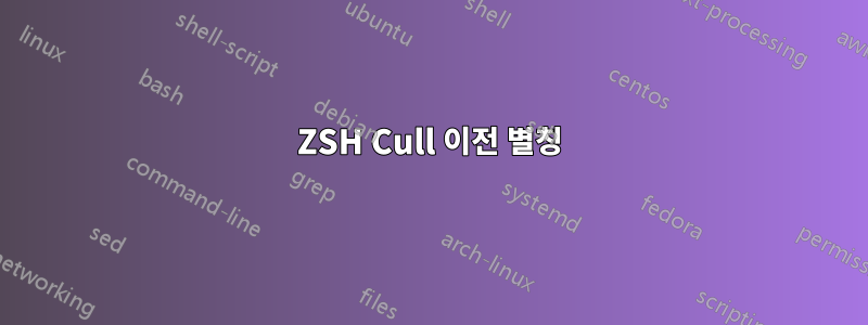 ZSH Cull 이전 별칭