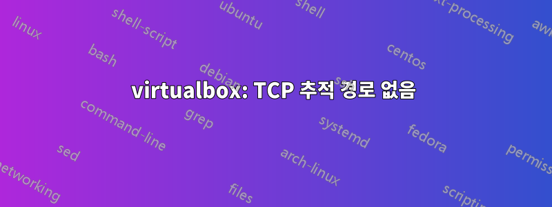 virtualbox: TCP 추적 경로 없음