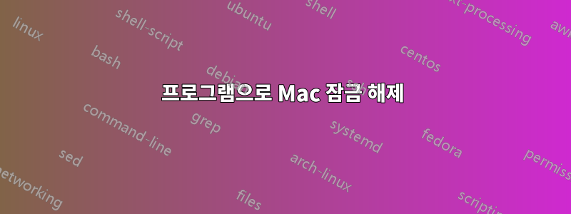 프로그램으로 Mac 잠금 해제