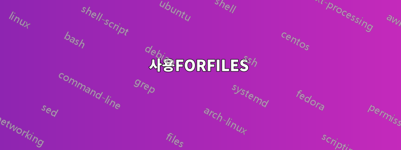 사용FORFILES