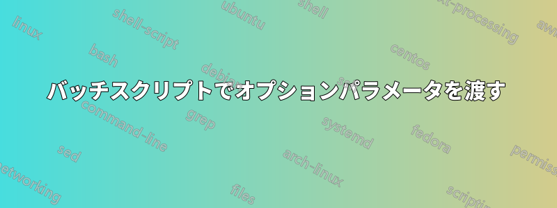 バッチスクリプトでオプションパラメータを渡す