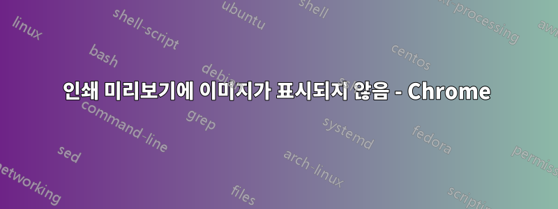 인쇄 미리보기에 이미지가 표시되지 않음 - Chrome