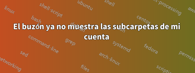 El buzón ya no muestra las subcarpetas de mi cuenta