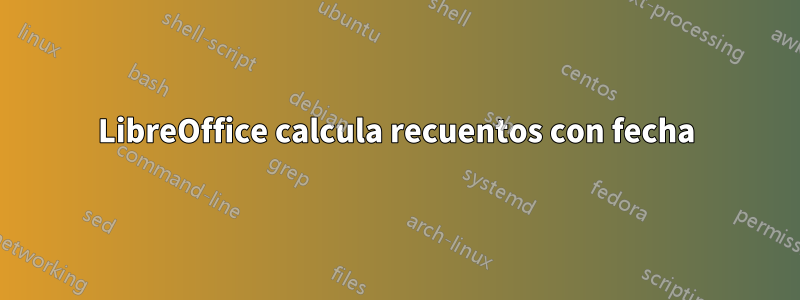 LibreOffice calcula recuentos con fecha