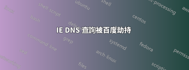 IE DNS 查詢被百度劫持