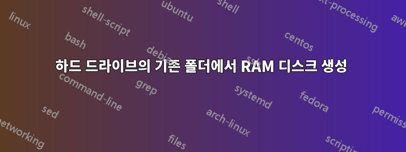 하드 드라이브의 기존 폴더에서 RAM 디스크 생성