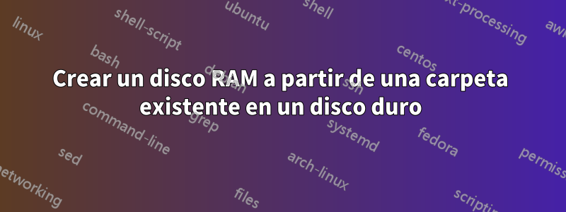 Crear un disco RAM a partir de una carpeta existente en un disco duro