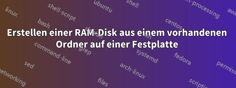 Erstellen einer RAM-Disk aus einem vorhandenen Ordner auf einer Festplatte