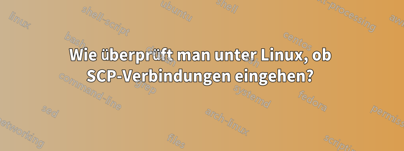 Wie überprüft man unter Linux, ob SCP-Verbindungen eingehen?